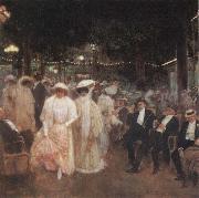 Jean Beraud Garden of Paris oil